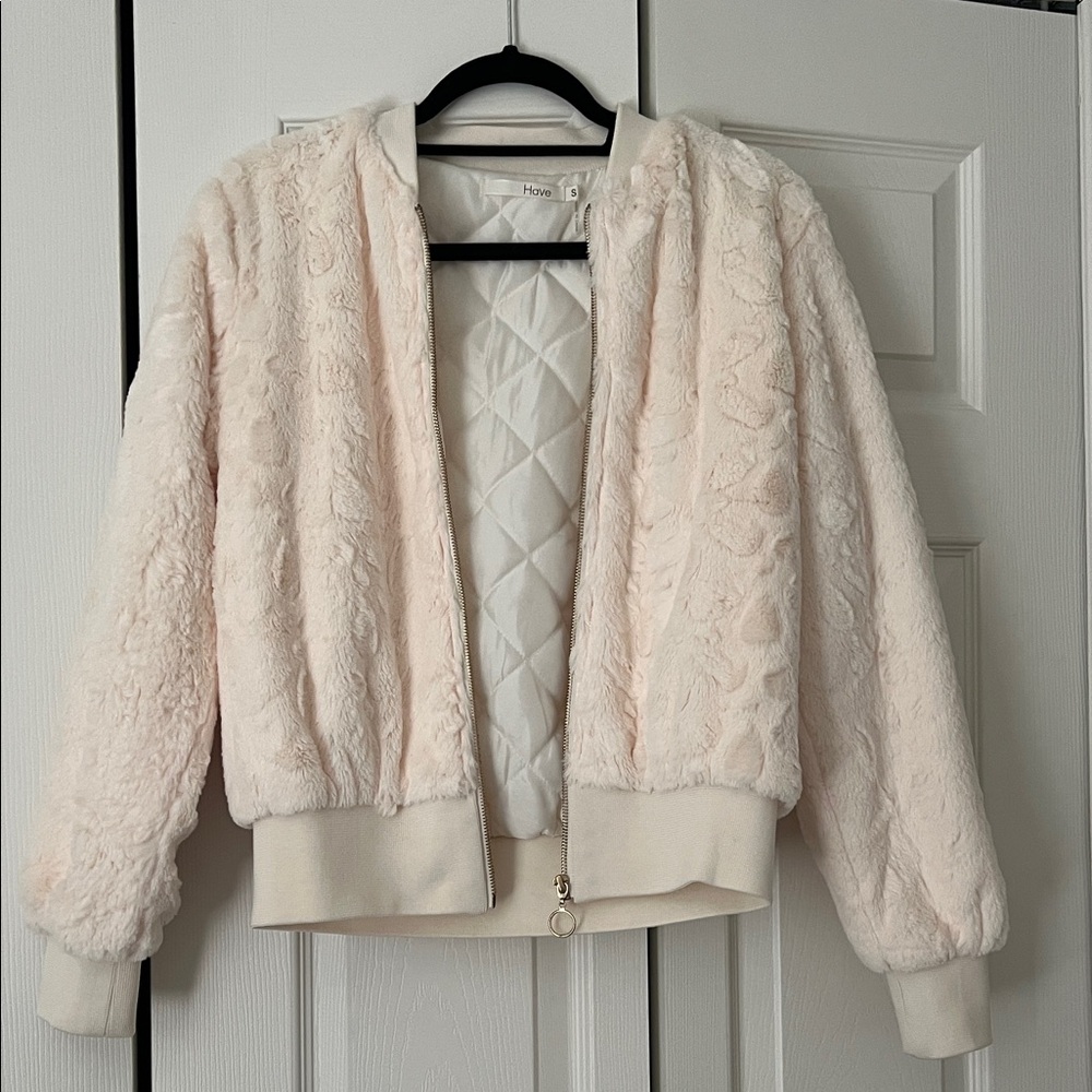 Have Women's Light Cream Teddy Jacket